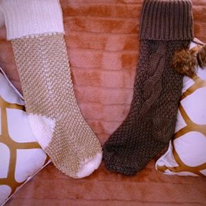 White Golden & Gray stocking